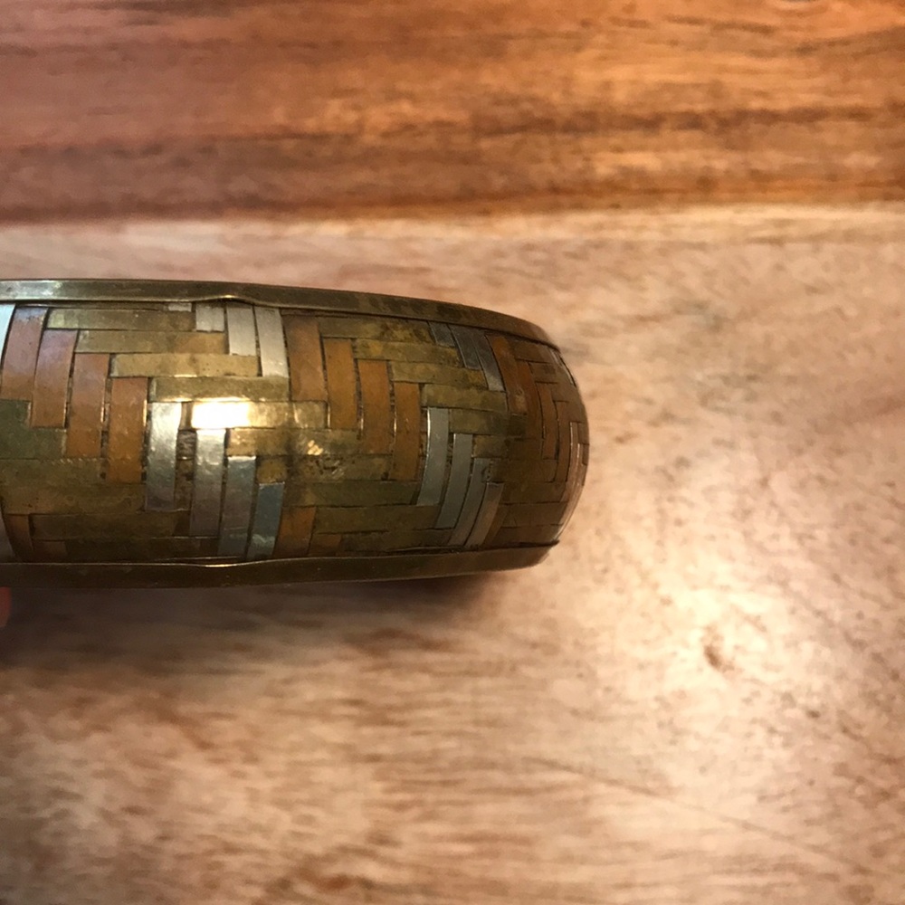 Vintage tri metal bangle